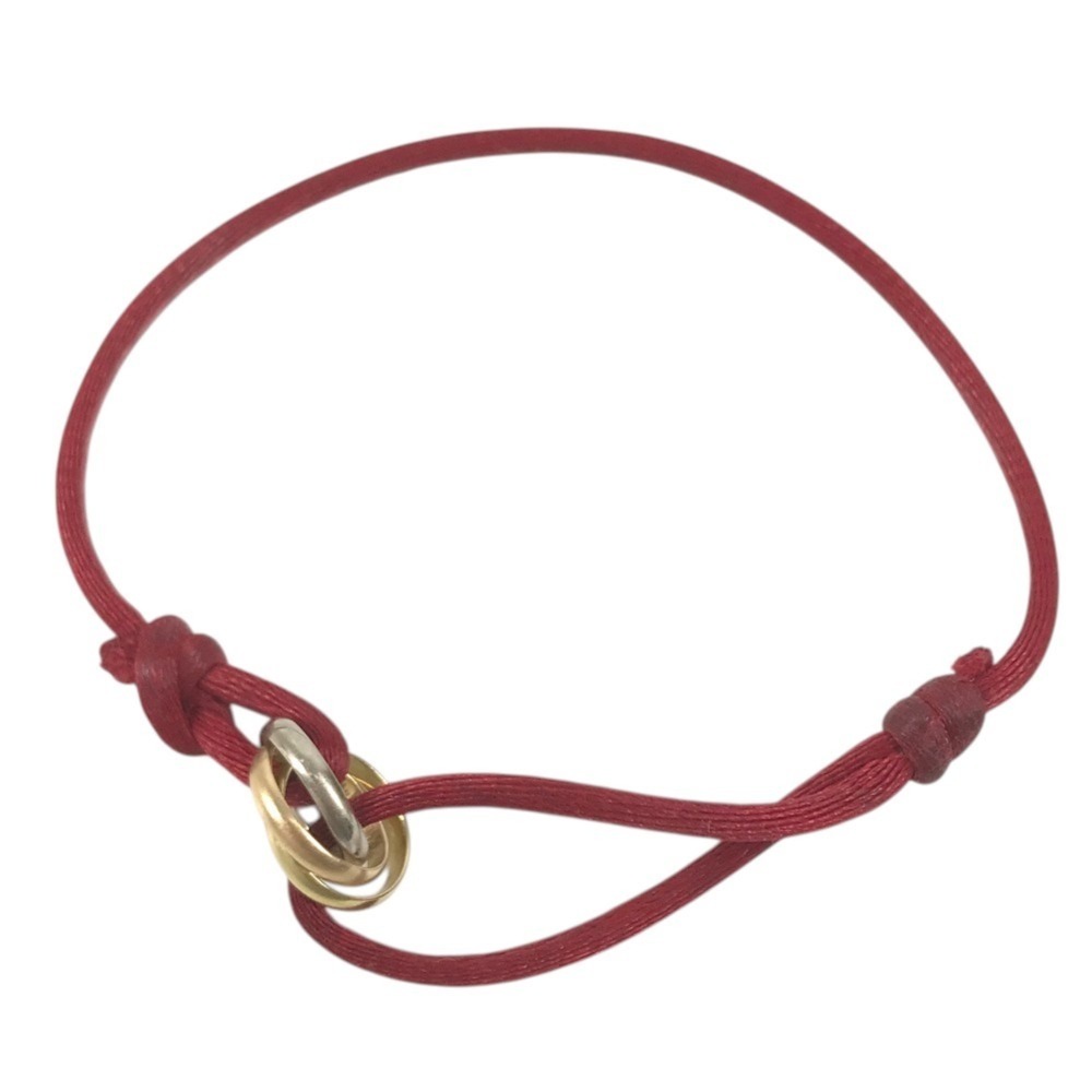CARTIER Cartier 18K Gold Trinity Cord Bracelet Accessory Jewelry Bangle Au750...